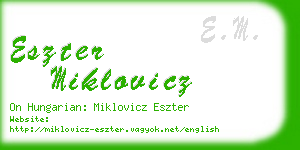 eszter miklovicz business card